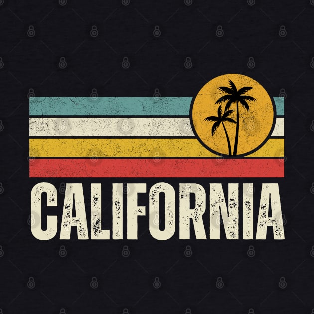 California Vintage 70s Retro Throwback Design by Tota Designs